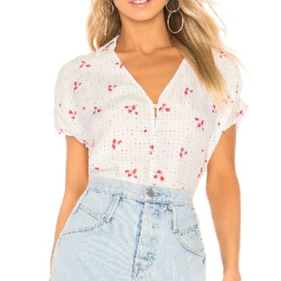 Equipment Alloura V-Neck Cap-Sleeve Silk Blouse - Picture 2 of 9